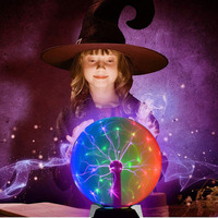 La lueur ultime: Élevez votre espace avec nos boules de plasma cueillies à la main 8 pouces Illusion Color Plasma Light