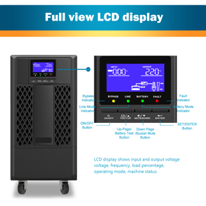 UPS en Línea de Larga Duración, 10KVA 9KW, Sistema de Alimentación Ininterrumpida Industrial para Hogar/Médico/Industrial/Computación, OEM/ODM - Product Image 2