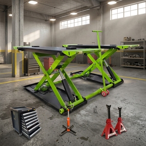 Sollevatore a Forbice Mobile Automatico 220V per Officina Auto, Capacità 4000kg, Sollevatore Idraulico per Garage Domestico - Product Image 1