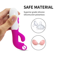 Vibrador Conejo con Doble Motor para Estimulación del Punto G y Clítoris, de Silicona, Impermeable, Recargable, con Múltiples Velocidades, Juguete Sexual para Adultos para Mujeres