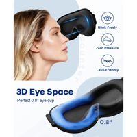 Masque de sommeil rafraîchissant en gel/nylon 3D pour les yeux gonflés, les migraines, les maux de tête, réutilisable, durable, confortable, compresse froide