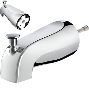 Robinet de lavabo noir chromé brossé nickelé, robinet de baignoire américain, bec de baignoire - Product Image 1