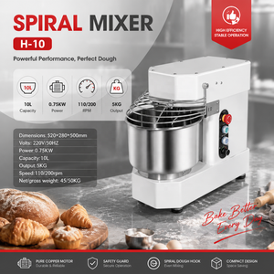 Équipement de boulangerie 5 kg, mélangeur à pain, <span class=keywords><strong>pizza</strong></span>, gâteau, machine de boulangerie, mélangeur spiral, mélangeur à pâte spiral - Product Image 5