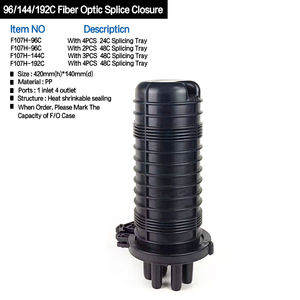 Splicer Closure 12 24 48 72 96 144 288 Splices FTTX Glasvezel <span class=keywords><strong>Splitter</strong></span> Spliceverbinding Closure Met PLC <span class=keywords><strong>Splitter</strong></span> - Product Image 4