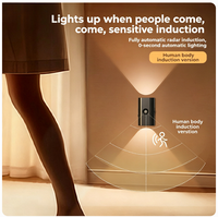 Lampu Malam Sensor Gerak LED Isi Ulang Magnetis, Baterai Kapasitas Besar, Lampu Kamar Tidur Koridor Rumah dengan Daya Tahan Ultra Lama