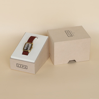 Papier kraft écologique et personnalisé, matériaux recyclés, montre artisanale, bracelet, bijoux, boîte d'emballage avec tiroir coulissant