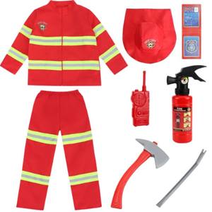Costume de <span class=keywords><strong>pompier</strong></span> rouge pour enfants, expérience professionnelle, <span class=keywords><strong>sport</strong></span>, jeu de rôle, exercice de lutte contre l'incendie, ensemble de costumes de jeu - Product Image 4