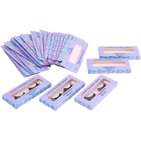 Boîte d'emballage en papier vide de luxe de marque privée pour faux cils Logo personnalisé Finition mate Avantage UV Cosmétiques Utilisation industrielle