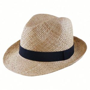 Sombrero Fedora de Rafia Tejido a Mano, Estilo Natural, para Mujer y Hombre, Verano 2025, para Viajes, Playa, Vacaciones, Protección Solar - Product Image 3