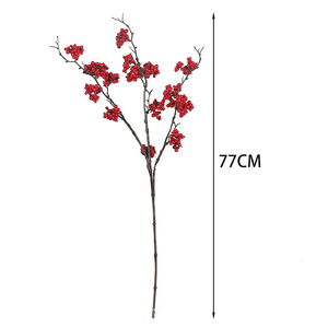 ของจริงผลไม้สีแดงคุณภาพสูงผลไม้ฮอลลี่คริสต์มาสเบอร์รี่ห้องเคลื่อนที่สำหรับปีใหม่ถังนำโชคตกแต่งดอกไม้ - Product Image 6