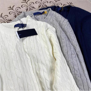 <span class=keywords><strong>Pull</strong></span> en tricot acrylique brodé à col rond pour femme et homme Ralph Sweep taille RL <span class=keywords><strong>Real</strong></span> Pat pour Mark Warm Twist, automne - Product Image 2