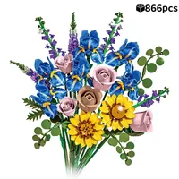 Meiji 13122 2026 Nouveau MOC Créatif Bouquet de Roses Modèle de Plante Botanique Décoration de Bureau Cadeaux de la Saint-Valentin Ensembles de Blocs de Construction