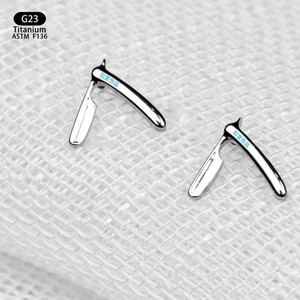 Clous d'oreille en titane pour cartilage 7 mm, type vis, ASTM F136, bijoux de piercing minimalistes et tendance pour usage quotidien - Product Image 2