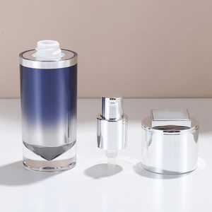 Flacons cosmétiques en plastique acrylique de haute qualité, forme goutte d'eau, 100 ml, avec pompe pulvérisateur, pour l'emballage des soins de la peau, logo personnalisé en couleur - Product Image 3
