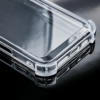En vrac épais Anti jaune choc pare-chocs Tpu Transparent clair coque de couverture arrière accessoires mobiles étui de téléphone portable pour iPhone Samsung