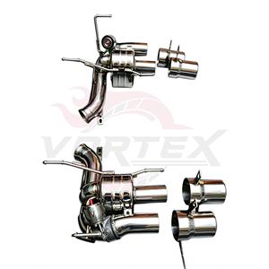 Kit d'échappement Catback en acier inoxydable poli miroir Vortex avec embouts quadruples pour Ferrari FF 6.3L V12 2011-2016, modification de course - Product Image 2