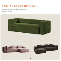 Canapé modulaire sectionnel moderne avec rembourrage en éponge, tissu compressé et densément emballé pour salon, appartement, hôtel, villa