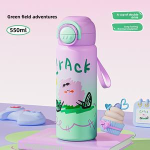 Nuevo Termo <span class=keywords><strong>de</strong></span> Alta Gama con Aislamiento al Vacío, Diseño <span class=keywords><strong>de</strong></span> <span class=keywords><strong>Dibujos</strong></span> <span class=keywords><strong>Animados</strong></span>, Acero Inoxidable 316, para Estudiantes y Niños Escolares - Product Image 1