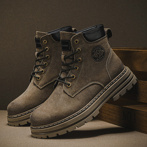 Stivali Alti <span class=keywords><strong>da</strong></span> <span class=keywords><strong>Uomo</strong></span> Stile Desert Boot Taglie Forti Impermeabili Comodi e Antiscivolo per Tempo Libero e Alpinismo - Product Image 3