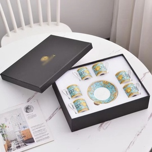 Juego de Tazas y Platos <span class=keywords><strong>H</strong></span> Home, 6 Tazas, 6 Platos, 12 Piezas, Diseño Retro de Lujo Ligero, Regalo para Té o Café de la Tarde - Product Image 6