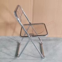 Vente en gros de chaises de salle à manger pliantes modernes, portables, transparentes et transparentes pour l'hôtel, le bureau, la salle de réunion et le salon en plastique.