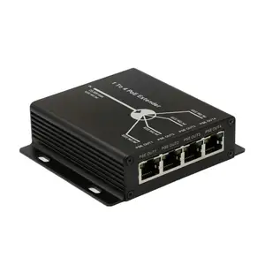 Porta 4 IEEE802.3Af Para IP Câmera Poe Extender Estender 120M de Distância de Transmissão Com 10 LAN 100/100mbps Portas POE Extender 4