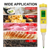 Medidor de pH Digital para Alimentos, Embutidos Fermentados, Queso, Sushi, Arroz, Medidores de pH de Laboratorio y Otros Productos Sólidos y Semisólidos