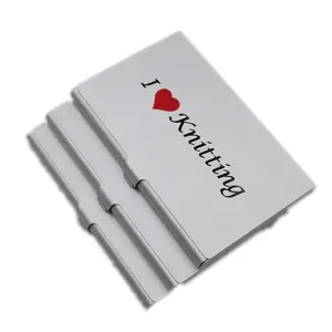 Design de mode logo personnalisé 9 couleurs métal aluminium bricolage porte-cartes de visite de bonne qualité