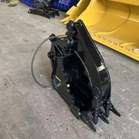 Penjepit Hidrolik RSBM Heavy Duty 5.5 Ton untuk Excavator Mini, Penjepit Bucket dengan Gigi untuk Yanmar VIO57