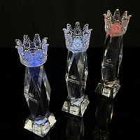 Trophée en cristal personnalisé en forme de couronne, gravure, trophée en cristal lumineux, récompenses