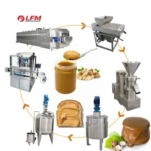 Fully Automated Peanut Butter Production Line Peanut Butter Production Line Price 200kg H Peanut Butter Production Line