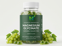 Permen Kunyah Magnesium Glycinate OEM 60 Buah, Mendukung Fungsi & Pemulihan Otot