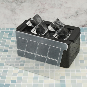 Bandeja de cubos de hielo transparente de 2 pulgadas, recipiente para hacer moldes de hielo cuadrados de fusión lenta, fácil de liberar, tamaño Jumbo, 8 cavidades, nueva tendencia de EE. UU. - Product Image 2