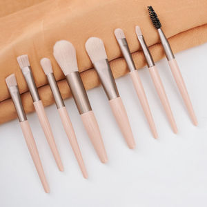 Bán Buôn Chuyên Nghiệp 8Pcs Mini Trang Điểm Bàn Chải Thiết Lập Chất Lượng Cao Dê Tổng Hợp Du Lịch Thân Thiện Với PU Túi Mặt Nền Tảng Ứng Dụng - Product Image 3