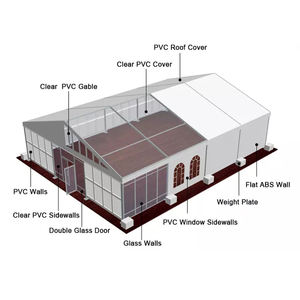 Carpa de marquesina de boda para fiesta blanca para eventos en aluminio para bodas, carpa para eventos, <span class=keywords><strong>poste</strong></span> impermeable, carpa para eventos de fiesta de 500 personas - Product Image 5