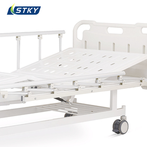 Mobilier d'hôpital STKY lit de patient de clinique lit de soins infirmiers médicaux à deux fonctions ICU lit d'hôpital manuel à manivelle pour patient - Product Image 5