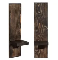 مخصص مجموعة من 2 الحائط الخشب الشمعدان حوامل شموع