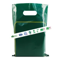 Ecológica 100% biodegradável compostável, die-cut, embalagem de plástico pla, sacos para compras