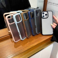 Coque de téléphone simple givrée pour iPhone 17 16 15 14 13 12 11 Pro Max Plus, étui mat effet peau pour iPhone 16 Pro Max