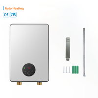 Pemanas air listrik portabel kecil, pemanas air panas instan 220V untuk mandi Shower Hotel