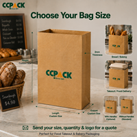 Sacs SOS en papier kraft épais 70 g/m² personnalisés avec logo, robustes, recyclables, à fond carré, pour vente à emporter et emballage de détail grand format