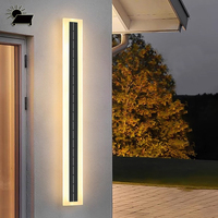 Lampe murale LED linéaire longue et moderne de style nordique, 3000k 4000k 6000k Ip65 20w 6v, éclairage mural extérieur