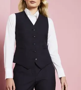 La fabbrica personalizza abiti da lavoro uniformi di alta qualità gilet da donna e gilet amp gilet abito gilet da donna gilet nero donna