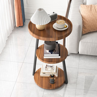 Table d'appoint multi-niveaux de style crème, petite table basse de luxe légère pour balcon, appartement, maison locative et coin de chambre
