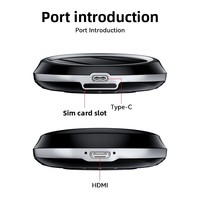 Qualcomm Android CarPlay Wireless Box Model T11N Type-C Connection Multi-Screen Interactive Features 4+64GB/8+128GB RAM+ROM for