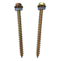 Type17 Hex Head Timber Roofing Screw Yellow Zinc Plated Self Tapping Screw With EPDM Rubber Washer for Timber Construction
