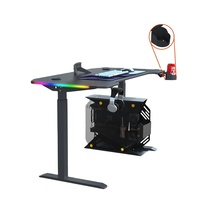 Beisijie prix de gros bonne qualité table de jeu réglable durable pour PC Gamer utilisé tables de jeu haut noir avec rvb