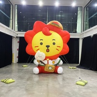 Modelo de León Inflable Personalizado, Decoración de Escenario con Animal de Dibujos Animados, Mascota Inflable del Rey León para Actuaciones de Carnaval