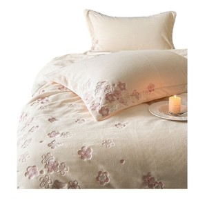 Ensemble de literie en molleton de lait Winter Princess, quatre pièces, antistatique, chaud, motif papillon brodé - Product Image 5