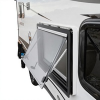 Ventanas de aluminio para caravanas, ventanas de acrílico con mecanismo de apertura y cierre para autocaravanas, caravanas y remolques, 500x450 mm